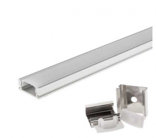 Nadgradni sivi alu profil za LED traku 2m - 5191